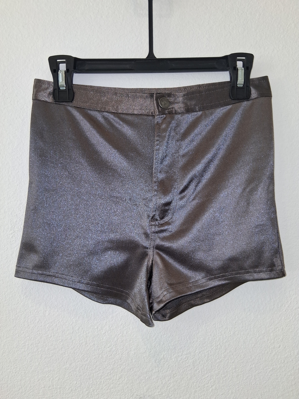 Metallic High Waist Shorts in Brown Like New